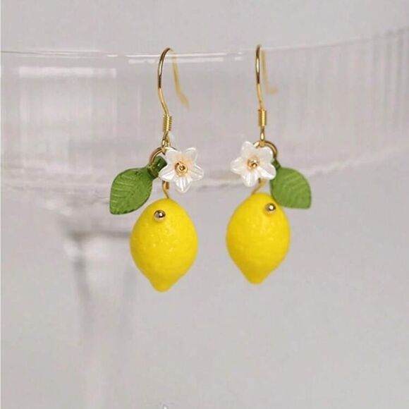 Bohemian lemon earrings A684 - Picture 1 of 5